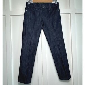 David Kahn Jeanswear Womens Dark Wash Straight Leg Crop Cut1205 Style4456 Size 6